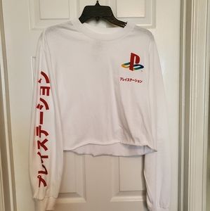 Playstation White Crop Top